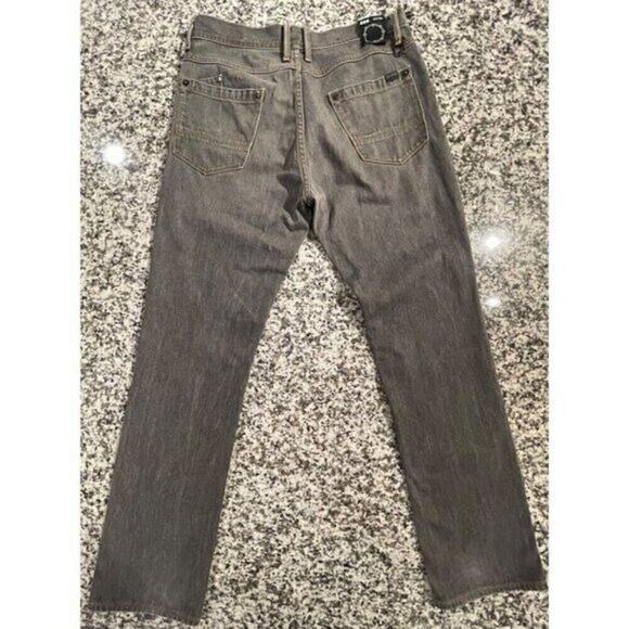 Empyre Mens Straight Leg Jeans Size 34 Gray Denim 5 Pocket Button & Zip Closure - Picture 2 of 13